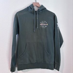 Salty Crew Men's Dark Green Hoodie Thrill Seekers & Risk Takers Size S